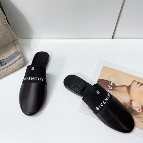 High Quality Luxury Givenchy Logo Flat Slippers – Style 61923 product detail