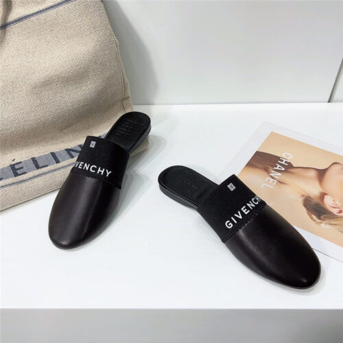 High Quality Luxury Givenchy Logo Flat Slippers – Style 61923 product detail