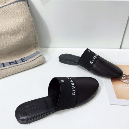 High Quality Luxury Givenchy Logo Flat Slippers – Style 61923 product detail