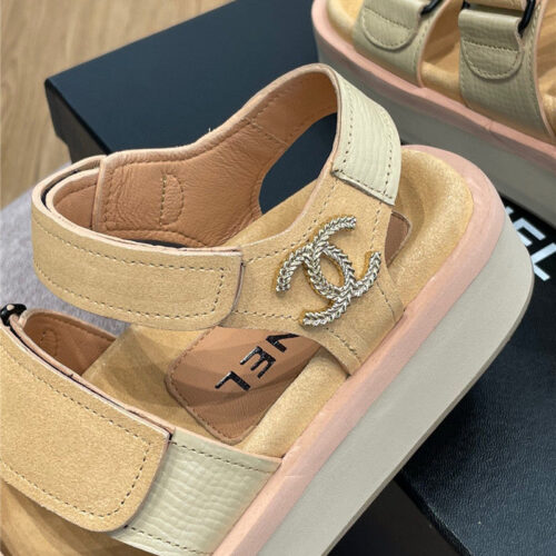 High Quality Luxury Chanel Platform Velcro Sandals – Style 69382 product detail