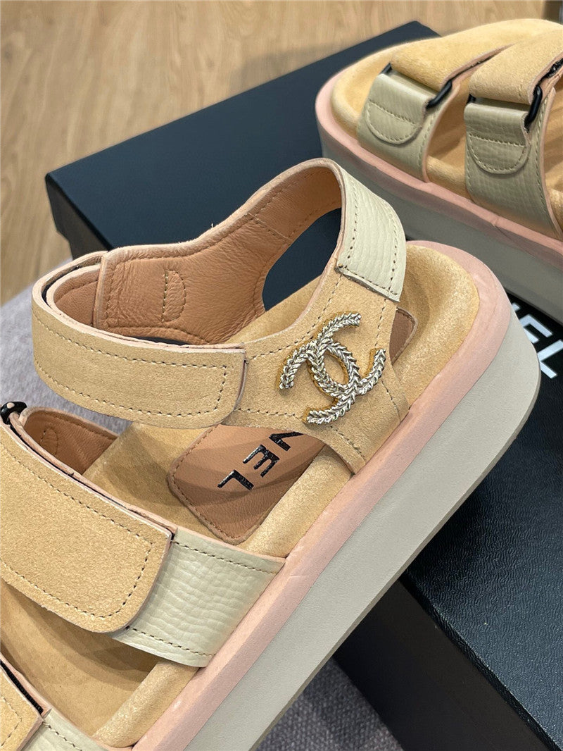 High Quality Luxury Chanel Platform Velcro Sandals – Style 69382 product detail