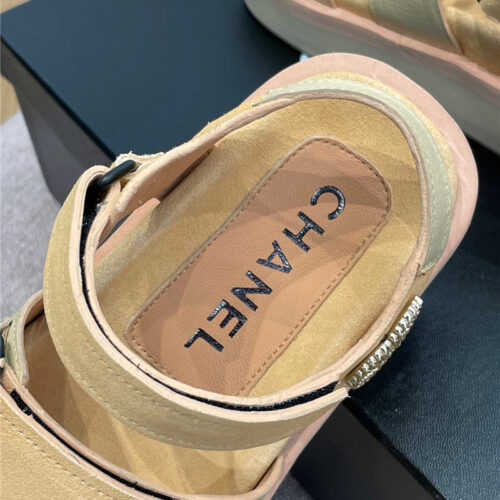 High Quality Luxury Chanel Platform Velcro Sandals – Style 69382 product detail