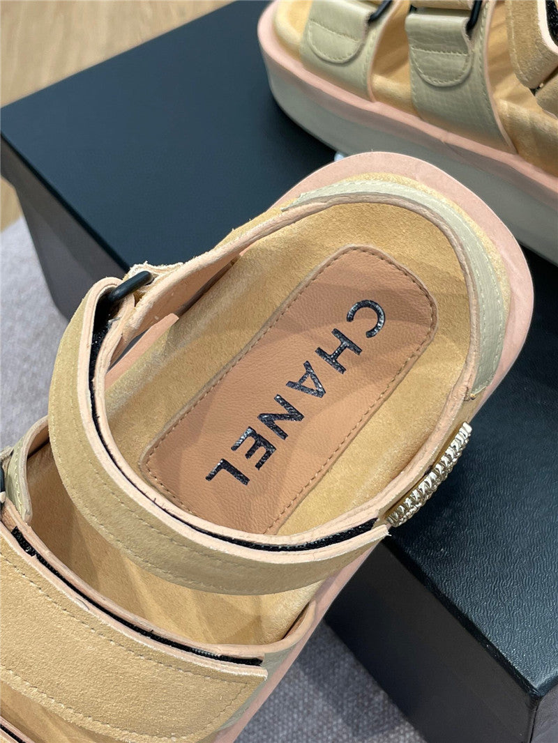 High Quality Luxury Chanel Platform Velcro Sandals – Style 69382 product detail