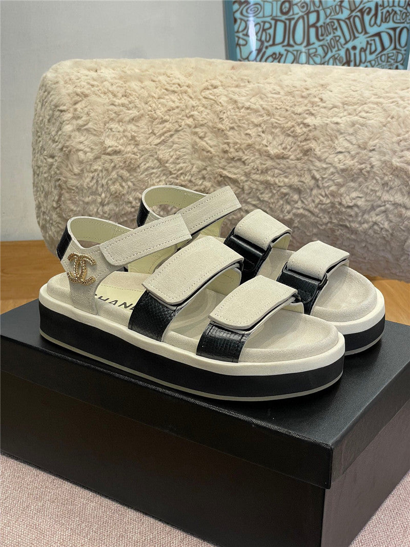 High Quality Luxury Chanel Platform Velcro Sandals product detail