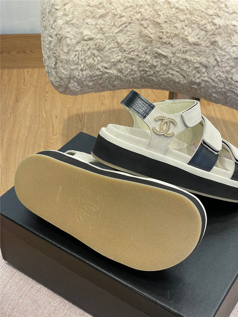 High Quality Luxury Chanel Platform Velcro Sandals product detail