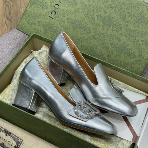 High Quality Luxury Gucci Diamond Buckle High Heels alternate view