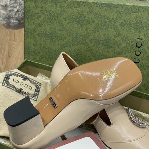 High Quality Luxury Gucci Diamond Buckle High Heels – Style 02931 product detail