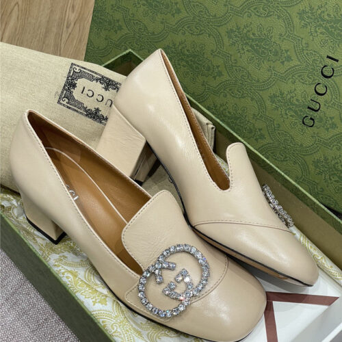 High Quality Luxury Gucci Diamond Buckle High Heels – Style 02931 alternate view