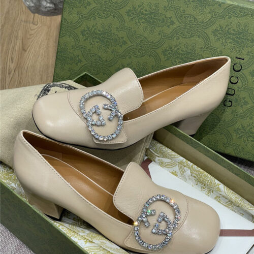 High Quality Luxury Gucci Diamond Buckle High Heels – Style 02931 product detail