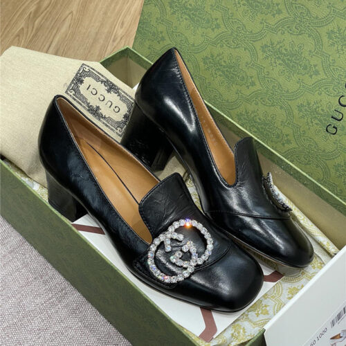 High Quality Luxury Gucci Diamond Buckle High Heels – Style 01235 alternate view