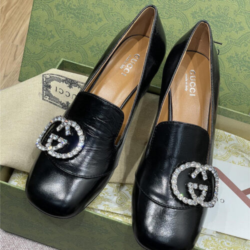 High Quality Luxury Gucci Diamond Buckle High Heels – Style 01235 product detail