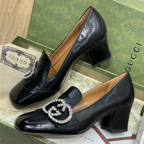 High Quality Luxury Gucci Diamond Buckle High Heels – Style 01235 product detail