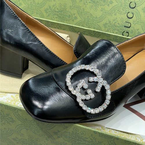 High Quality Luxury Gucci Diamond Buckle High Heels – Style 01235 product detail