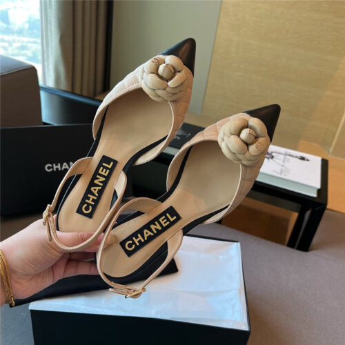 High Quality Luxury Chanel Camellia Pointed Toe Sandals product detail