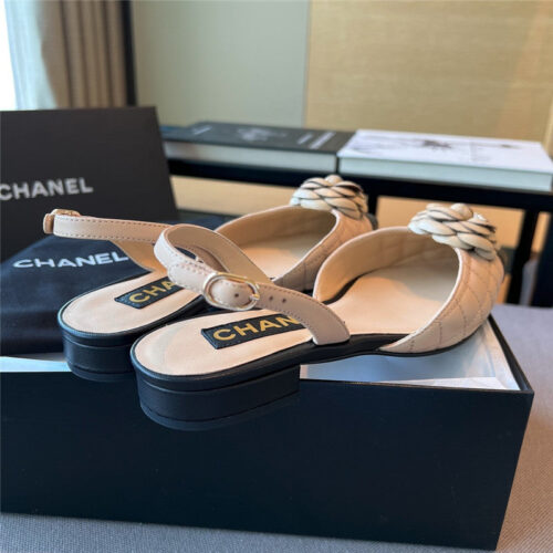 High Quality Luxury Chanel Camellia Pointed Toe Sandals product detail