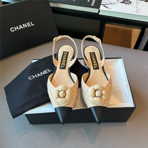 High Quality Luxury Chanel Camellia Pointed Toe Sandals product detail