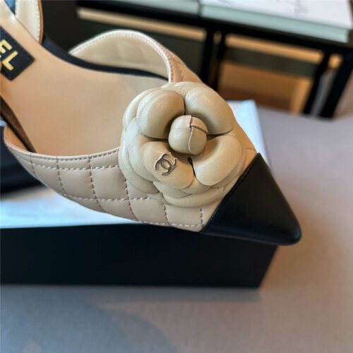 High Quality Luxury Chanel Camellia Pointed Toe Sandals product detail