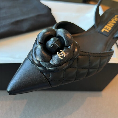 High Quality Luxury Chanel Camellia Pointed Toe Sandals – Style 08006 product detail
