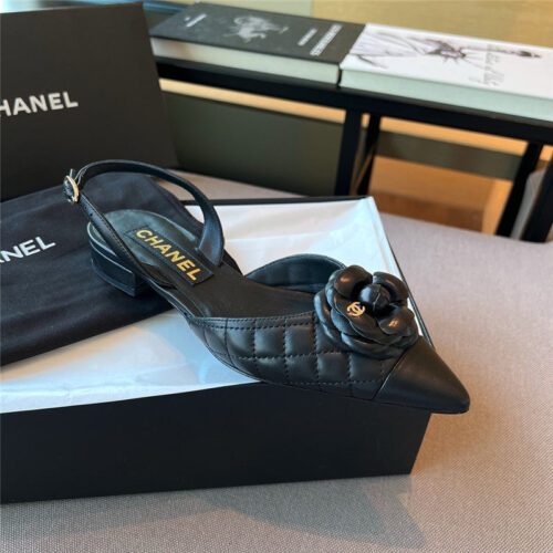 High Quality Luxury Chanel Camellia Pointed Toe Sandals – Style 08006 product detail