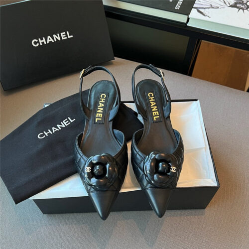 High Quality Luxury Chanel Camellia Pointed Toe Sandals – Style 08006 alternate view