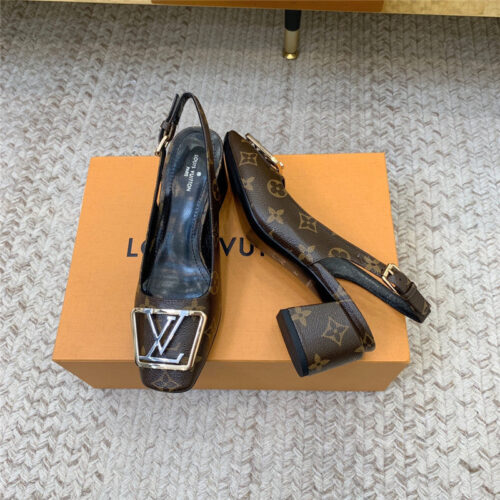 High Quality Luxury Louis Vuitton Classic Chunky Heel Sandals – Style 51331 product detail