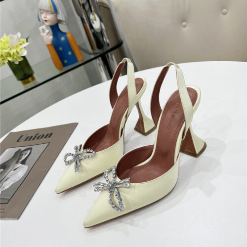 High Quality Luxury Amina Muaddi High-End Rhinestone Original Buckle Pumps – Style 83971 product detail