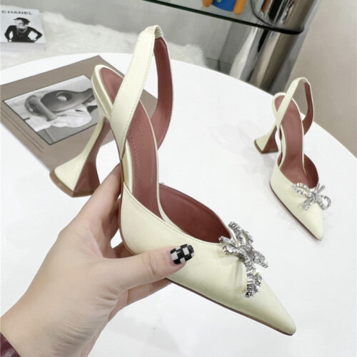 High Quality Luxury Amina Muaddi High-End Rhinestone Original Buckle Pumps – Style 83971 alternate view