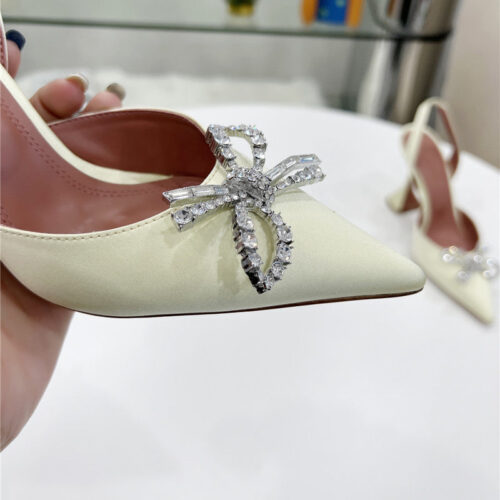 High Quality Luxury Amina Muaddi High-End Rhinestone Original Buckle Pumps – Style 83971 product detail