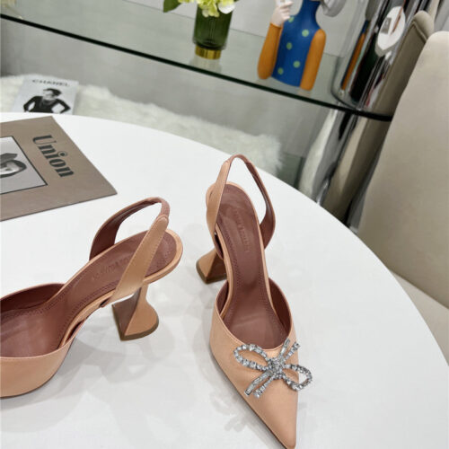 High Quality Luxury Amina Muaddi High-End Rhinestone Original Buckle Pumps – Style 47811 product detail