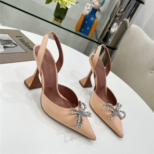 High Quality Luxury Amina Muaddi High-End Rhinestone Original Buckle Pumps – Style 47811 product detail