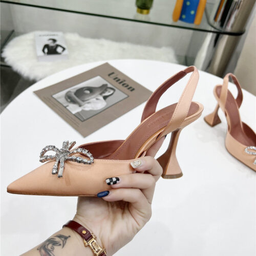 High Quality Luxury Amina Muaddi High-End Rhinestone Original Buckle Pumps – Style 47811 product detail