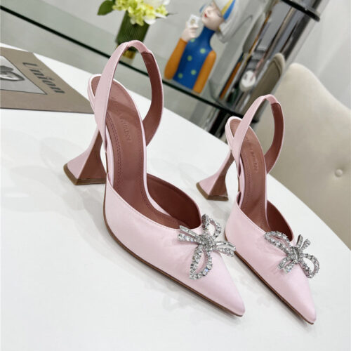 High Quality Luxury Amina Muaddi High-End Rhinestone Original Buckle Pumps – Style 89059 product detail