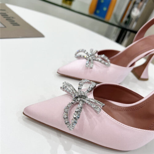 High Quality Luxury Amina Muaddi High-End Rhinestone Original Buckle Pumps – Style 89059 product detail