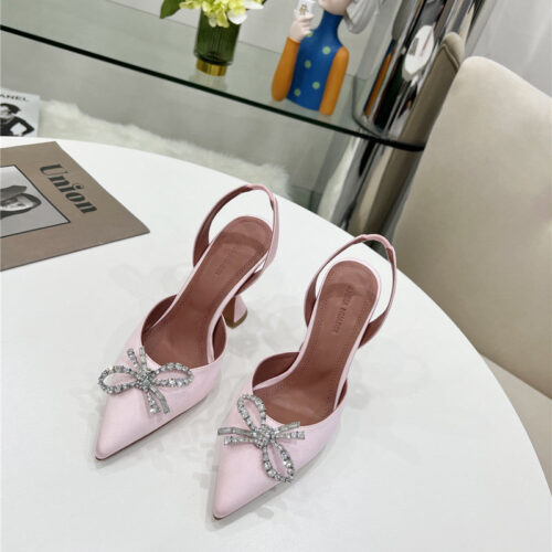 High Quality Luxury Amina Muaddi High-End Rhinestone Original Buckle Pumps – Style 89059 product detail