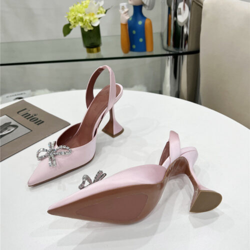 High Quality Luxury Amina Muaddi High-End Rhinestone Original Buckle Pumps – Style 89059 product detail