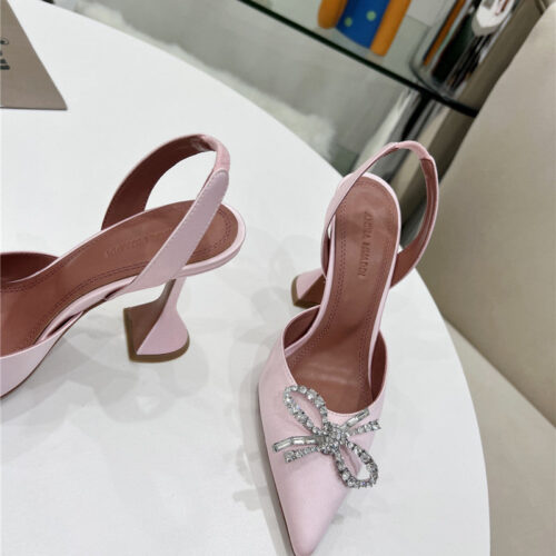 High Quality Luxury Amina Muaddi High-End Rhinestone Original Buckle Pumps – Style 89059 product detail