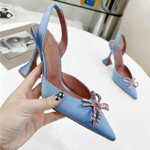 High Quality Luxury Amina Muaddi High-End Rhinestone Original Buckle Pumps – Style 52899 alternate view
