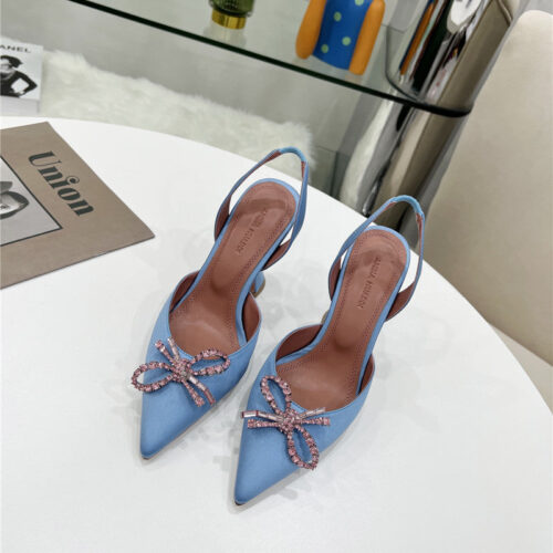 High Quality Luxury Amina Muaddi High-End Rhinestone Original Buckle Pumps – Style 52899 product detail