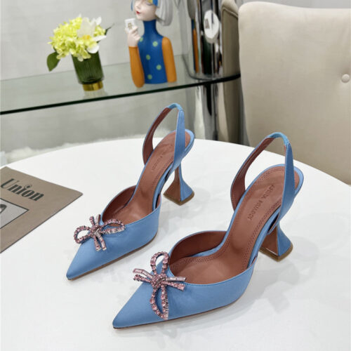 High Quality Luxury Amina Muaddi High-End Rhinestone Original Buckle Pumps – Style 52899