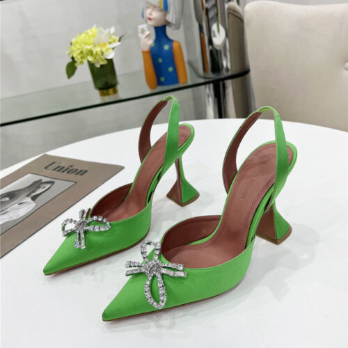 High Quality Luxury Amina Muaddi High-End Rhinestone Original Buckle Pumps – Style 57987