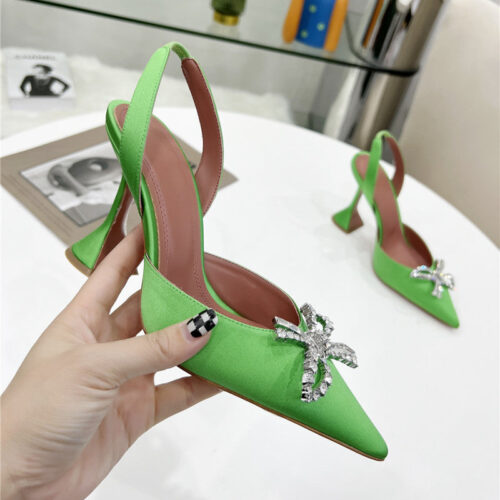 High Quality Luxury Amina Muaddi High-End Rhinestone Original Buckle Pumps – Style 57987 alternate view