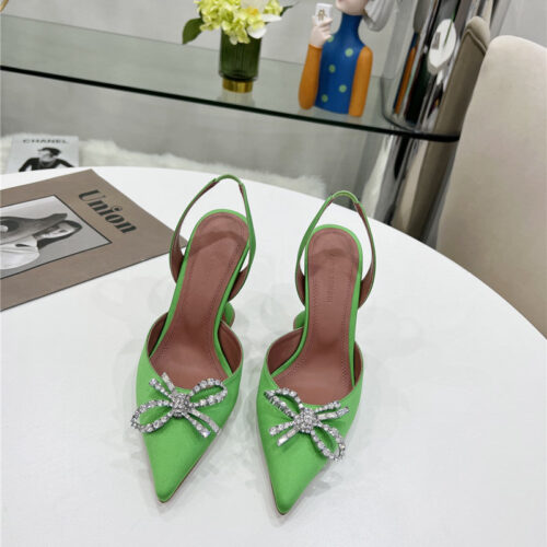 High Quality Luxury Amina Muaddi High-End Rhinestone Original Buckle Pumps – Style 57987 product detail