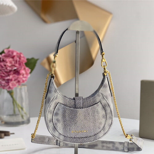 High Quality Luxury Bvlgari Mini Serpenti Leather Hobo Bag alternate view