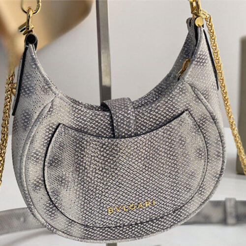 High Quality Luxury Bvlgari Mini Serpenti Leather Hobo Bag product detail