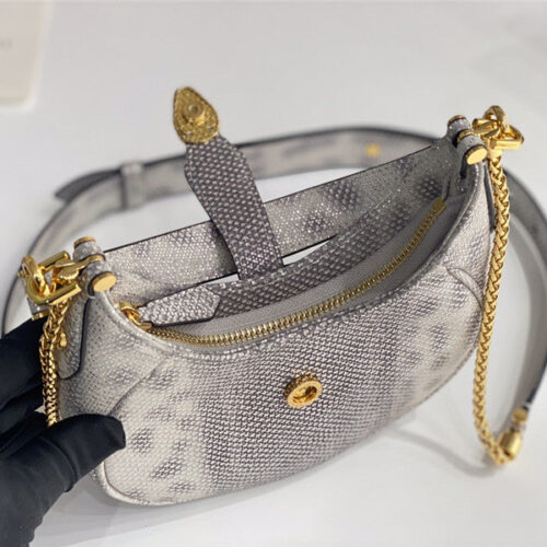 High Quality Luxury Bvlgari Mini Serpenti Leather Hobo Bag product detail