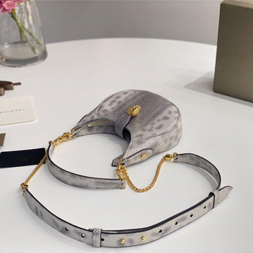 High Quality Luxury Bvlgari Mini Serpenti Leather Hobo Bag product detail