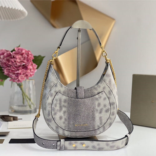 High Quality Luxury Bvlgari Serpenti Leather Hobo Bag alternate view