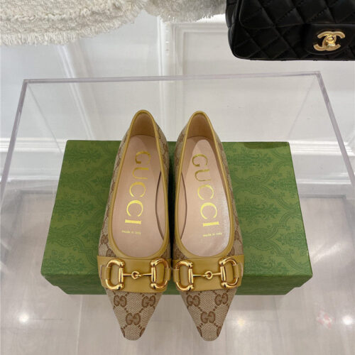 High Quality Luxury Gucci Classic Horsebit Flats – Style 01299 product detail