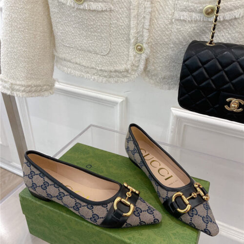 High Quality Luxury Gucci Classic Horsebit Flats – Style 85491