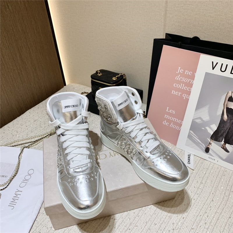 High Quality Luxury Jimmy Choo High Top Sneakers Womens product detail